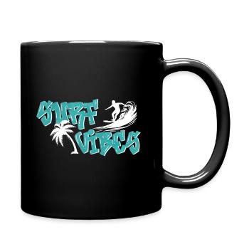 Surf Vibes - Men / Boys - Full Colour Mug - black - Right