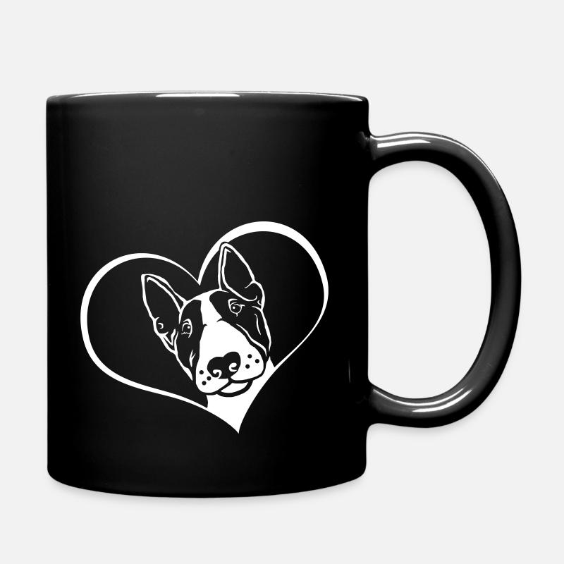 Bull Terrier miniature dans le cœur - Mug uni - noir