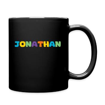 Name - Jonathan - Tasse einfarbig - Schwarz - Rechts