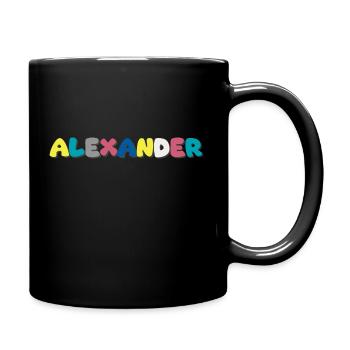 Name - Alexander - Tasse einfarbig - Schwarz - Rechts