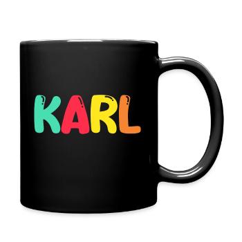Name - Karl - Tasse einfarbig - Schwarz - Rechts