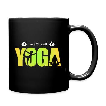 Yoga - Mug uni - noir - Droite