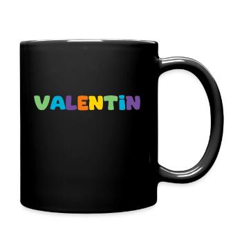 Nom - Valentin - Mug uni - noir - Droite