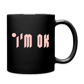 Logo light pink - Tasse einfarbig - Schwarz - Rechts