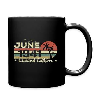 Juni Jahrgang 83. Geburtstag Geboren 1941 Vibe - Tasse einfarbig - Schwarz - Rechts