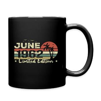 June Vintage 62nd Anniversary Born 1962 Vibe - Full Colour Mug - black - Right