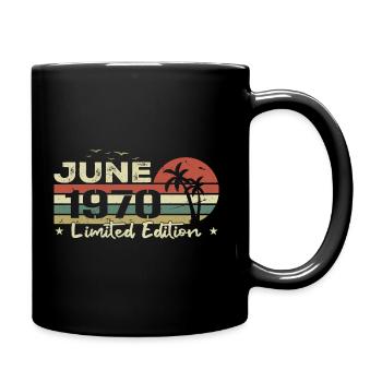 June Vintage 54th Anniversary Born 1970 Vibe - Full Colour Mug - black - Right