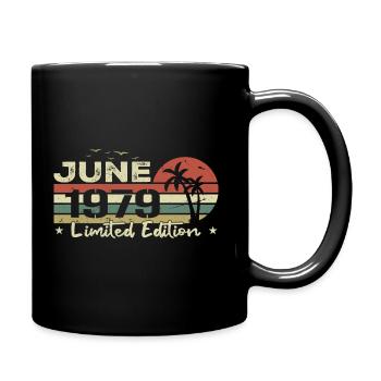 June 45th Anniversary Vintage Born 1979 Vibe - Full Colour Mug - black - Right