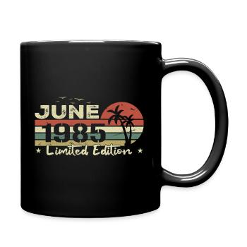 June 39th Anniversary Born 1985 Vibe Vintage - Full Colour Mug - black - Right