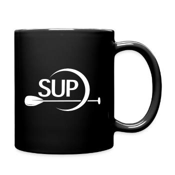 SUP Entusiast - stylische Paddleboarding design - Full Colour Mug - black - Right