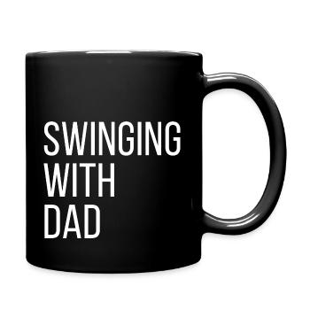 Swinging With Dad Golf - Full Colour Mug - black - Right