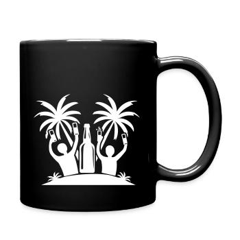 Insel Party Feiern Bier - Tasse einfarbig - Schwarz - Rechts