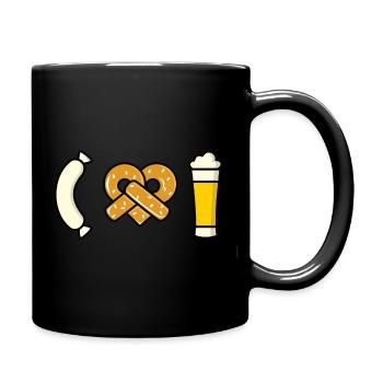 Bavarian Festival Beer Design Funny I Love Beer - Full Colour Mug - black - Right