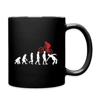 Mountainbike MTB Mountainbiker Evolution Fahrrad - Tasse einfarbig - Schwarz - Rechts