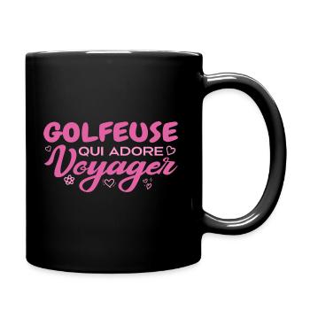 Weltenbummler mit einer Leidenschaft für das Reisen - Tasse einfarbig - Schwarz - Rechts