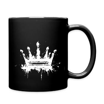 Symbole de la couronne Roi Reine - Mug uni - noir - Droite
