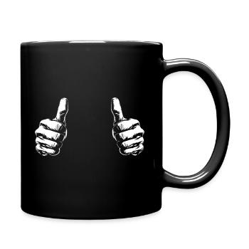 Pouce vers le haut Icône de pouce vers le haut - Mug uni - noir - Droite
