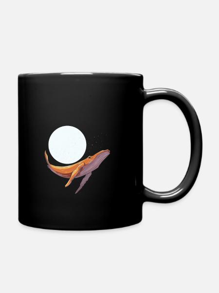 Weltraumwal - Tasse einfarbig - Schwarz