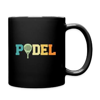 Retro-Padel - Tasse einfarbig - Schwarz - Rechts