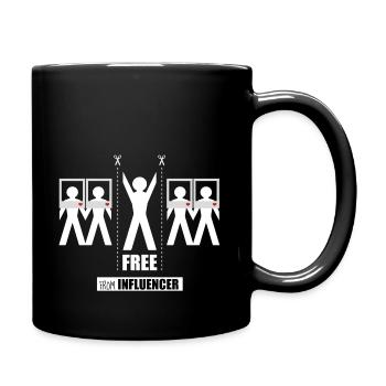 Free from influencer - Full Colour Mug - black - Right