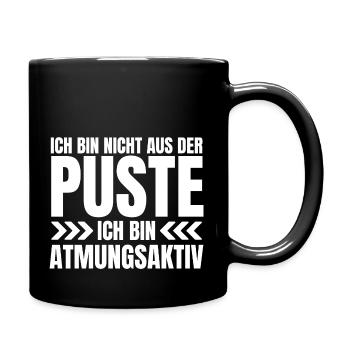 I'm not out of breath, I'm breathable! - Full Colour Mug - black - Right