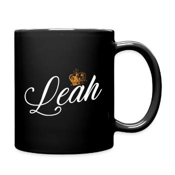 Leah Custom Name for Women Kids Toddlers - Leah - Full Colour Mug - black - Right
