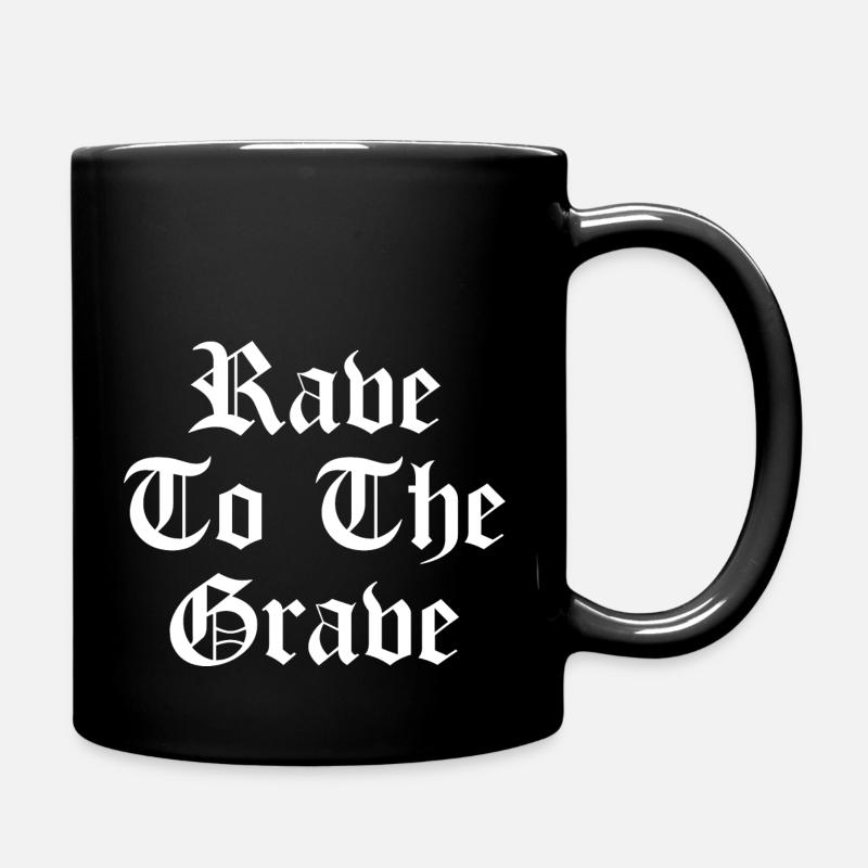 Rave to the Grave, Gothic-Logo-Design - Tasse einfarbig - Schwarz