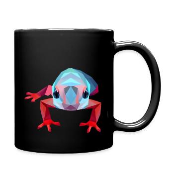 Rosa Frosch auf Crimson Rock - Tasse einfarbig - Schwarz - Rechts