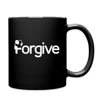 Forgive - Vergebung - Tasse einfarbig - Schwarz - Rechts