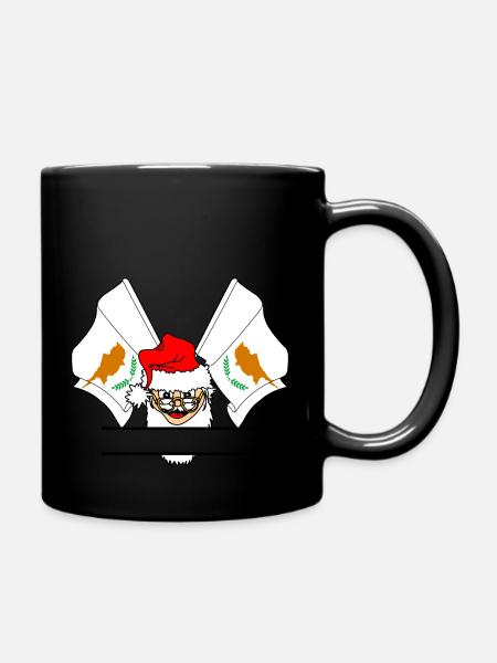 Santa Zypern Flaggen Banner - Tasse einfarbig - Schwarz