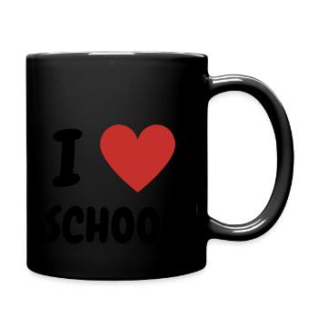 I Love School - Heart Design for Students and Teachers - Full Colour Mug - black - Right