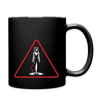 devilish sexy woman sign - Full Colour Mug - black - Right