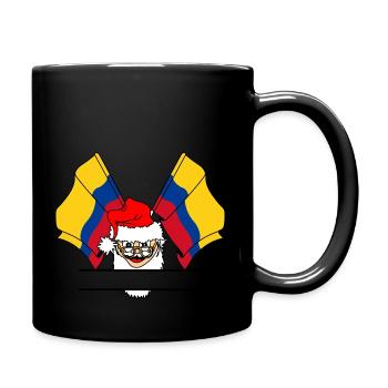 Santa Claus with two Columbia flags - Full Colour Mug - black - Right