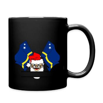 Santa Claus flags Curacao banner - Full Colour Mug - black - Right