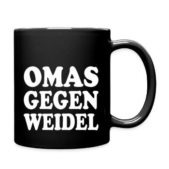 omas gegen weidel - Tasse einfarbig - Schwarz - Rechts