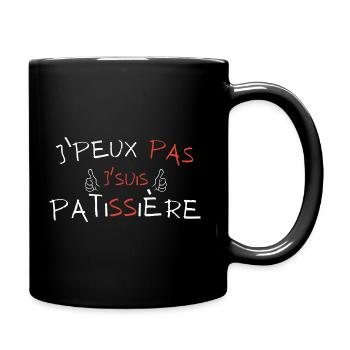Ich kann nicht, ich bin Konditor - Tasse einfarbig - Schwarz - Rechts