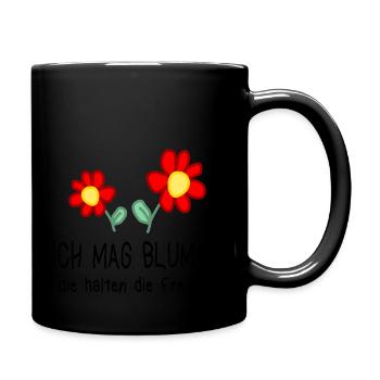 Garten Gärtnerei Blume Spruch Geschenkidee - Tasse einfarbig - Schwarz - Rechts