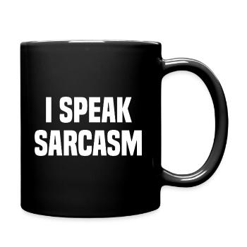 I Speak Sarcasm - Full Colour Mug - black - Right