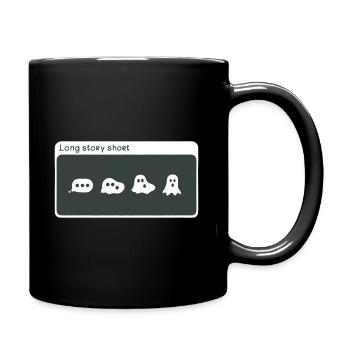 Progression mignonne de la bulle de parole au fantôme - Mug uni - noir - Droite