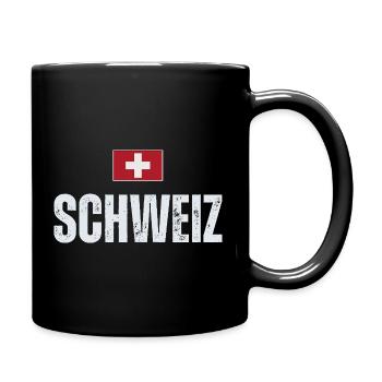Drapeau suisse, patriote suisse - Mug uni - noir - Droite
