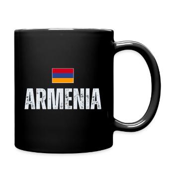 Armenian flag, Armenian patriot - Full Colour Mug - black - Right