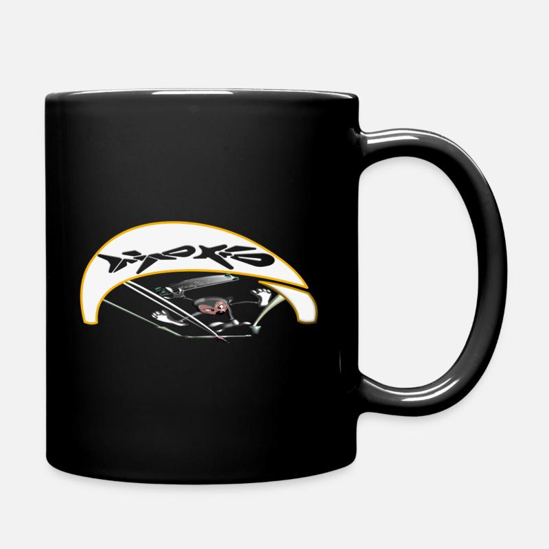 Active kiter with dynamic trajectory - Full Colour Mug - black