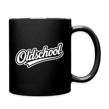 Oldschool Retro Typography Design - Full Colour Mug - black - Right