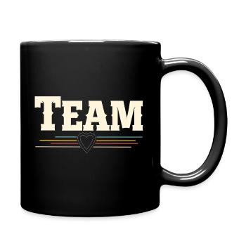 Team - Tasse einfarbig - Schwarz - Rechts