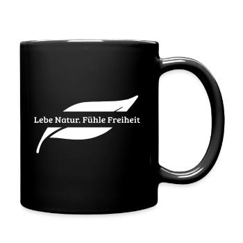 Nature & Freedom - White Design for the Dark - Full Colour Mug - black - Right