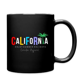 Kalifornische Urlaubsmalerei - Tasse einfarbig - Schwarz - Rechts