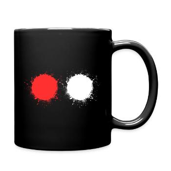 red white - Full Colour Mug - black - Right