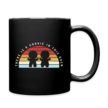 Schwangerschaft Geburt Lebkuchen Weihnachten - Tasse einfarbig - Schwarz - Rechts