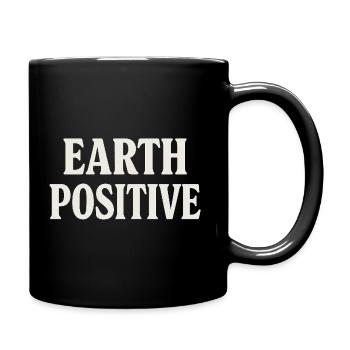 Earth Positive Bold Typography - Full Colour Mug - black - Right