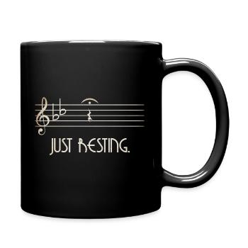 Juste au repos Musique Silhouette - Mug uni - noir - Droite